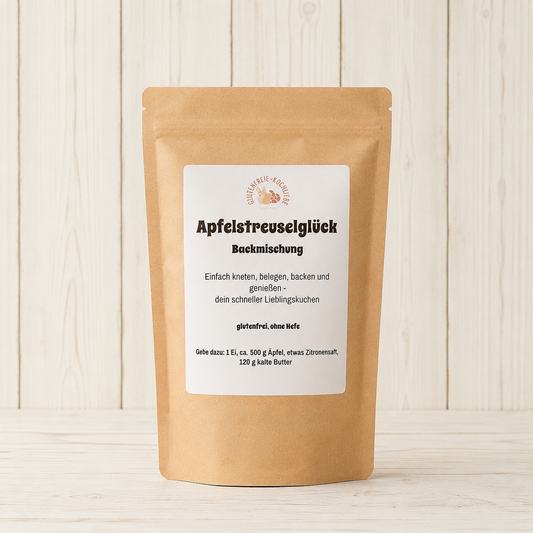 Glutenfreie Backmischung für Apfelkuchen mit Streuseln