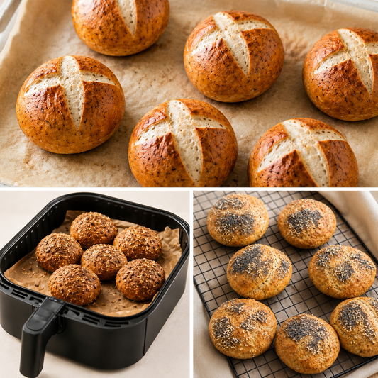 Glutenfreies Brötchen Trio – 3 Backmischungen-Landhaus, Laugen & RuckZuck Brötchen