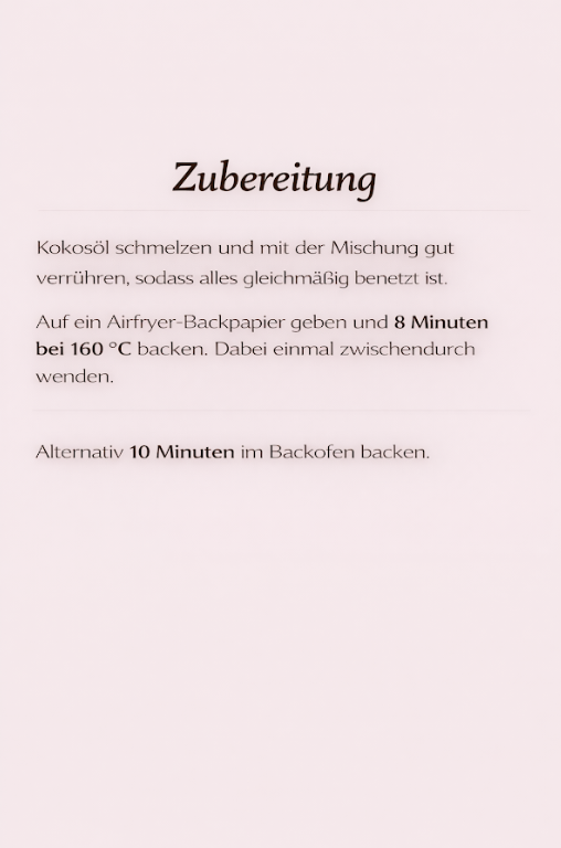 10 Minuten Airfryer Frühstücks-Granola - glutenfreie Mischung