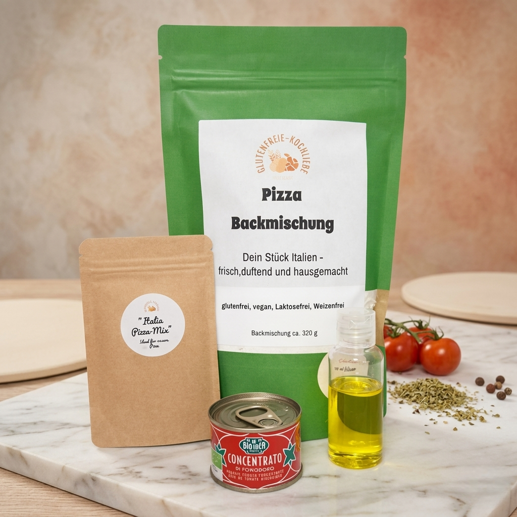 Glutenfreie Backmischung für Pizza - Set für 2 Personen