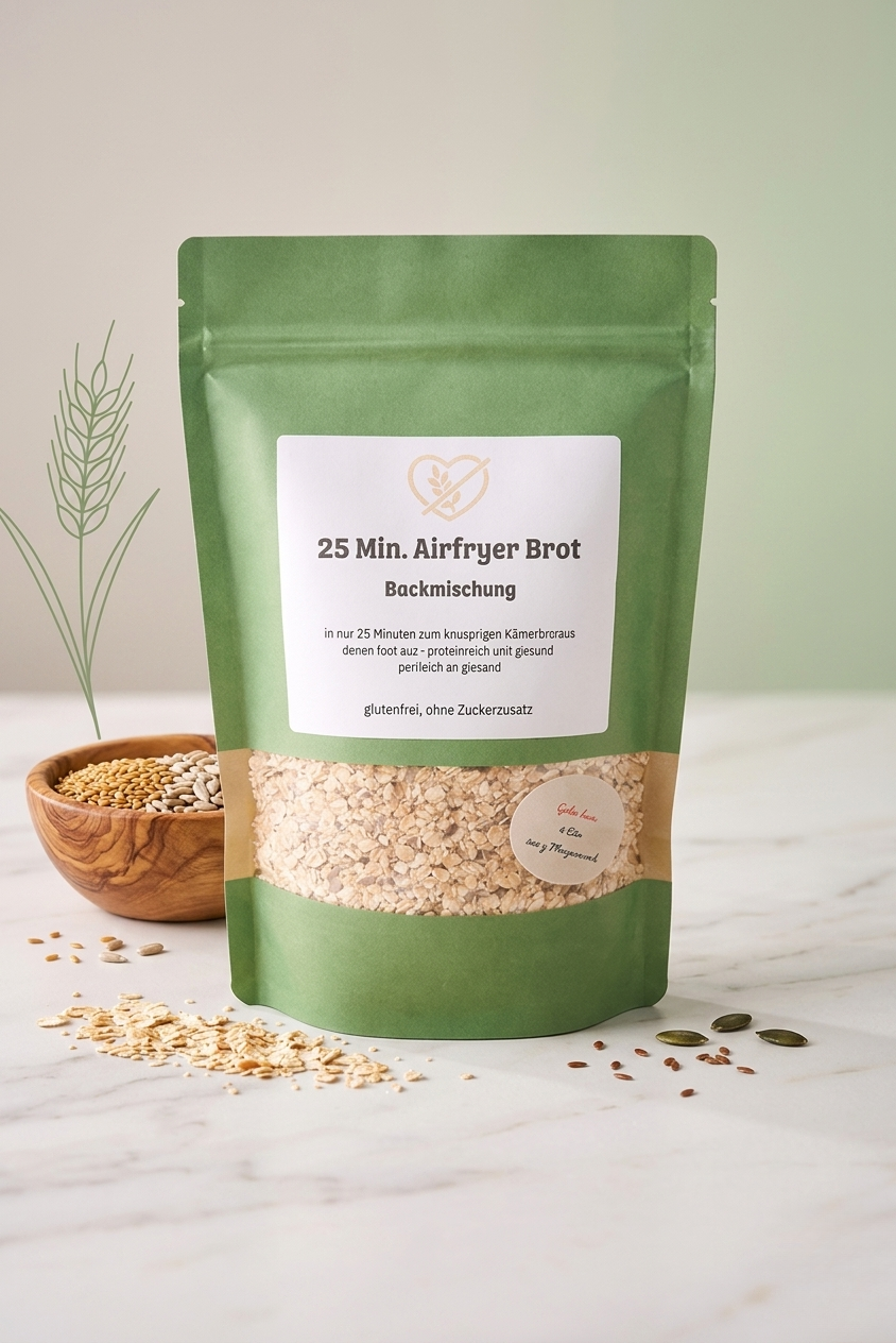Glutenfreie Backmischung für Brot im Airfryer – in 25 Minuten fertig