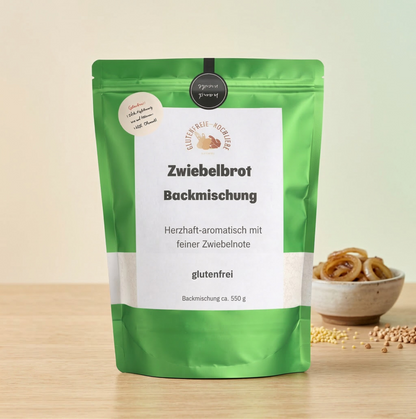Glutenfreie Backmischung für Zwiebelbrot