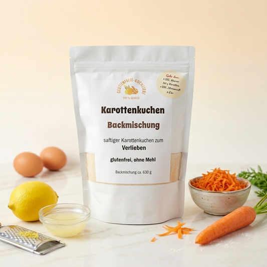 Karottenkuchen - glutenfreie Backmischung