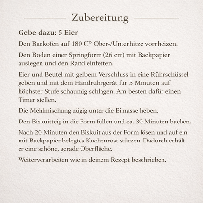 Biskuitteig - glutenfreie Backmischung