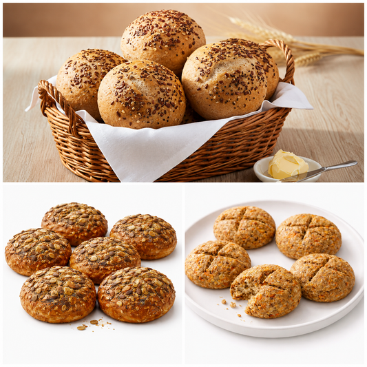 Glutenfreie Backmischung für Brötchen Trio