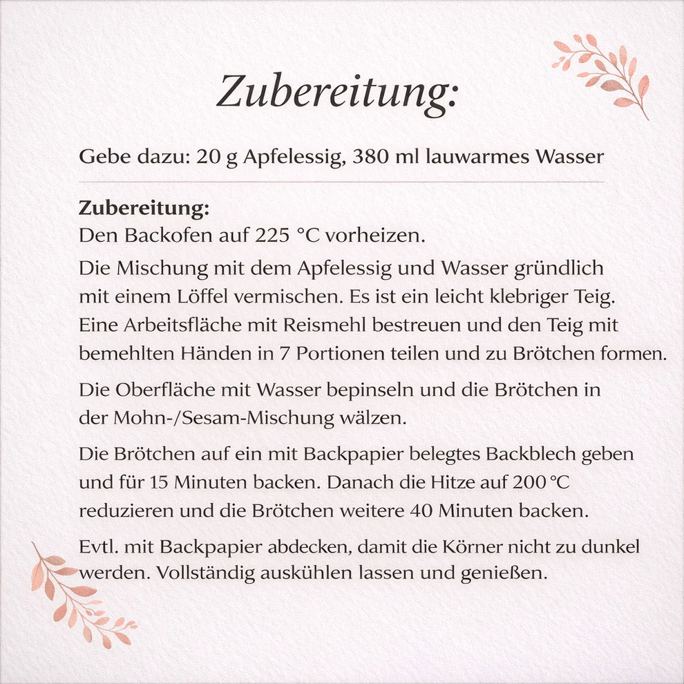 Glutenfreie Backmischung für Brötchen Trio