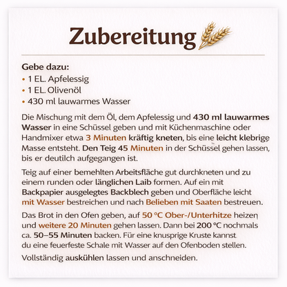 Glutenfreie Backmischung Landhausbrot – saftiges Brot ohne Gluten