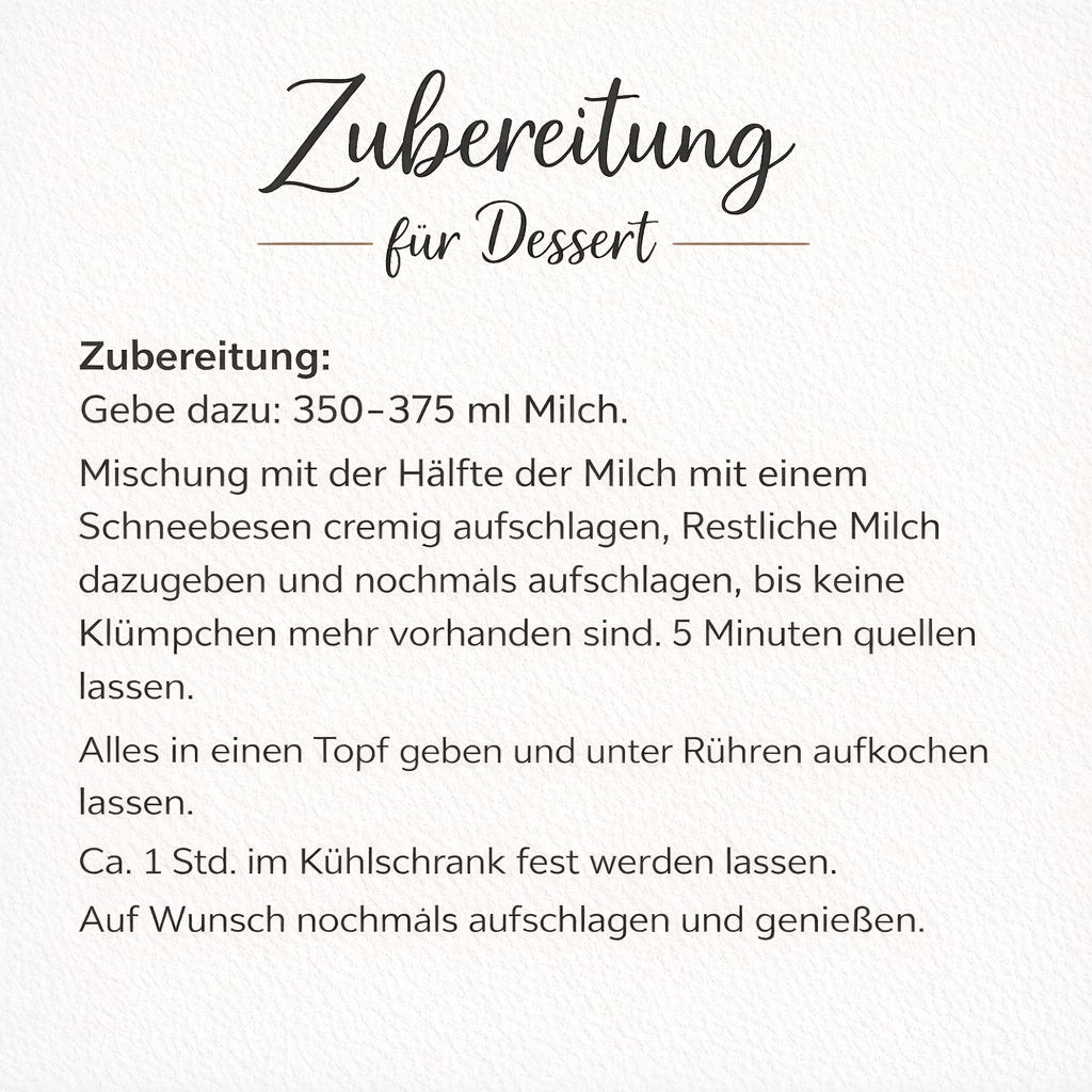 Mousse au Chocolat mit Orangenaroma Dessert Mischung