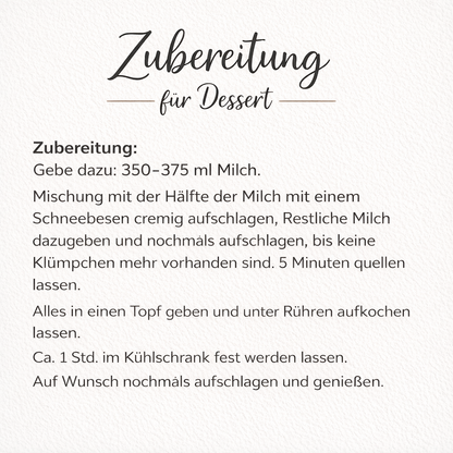 Mousse au Chocolat mit Orangenaroma Dessert Mischung