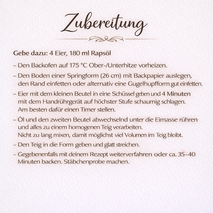 Glutenfreie Backmischung für  Rührteig, Biskuitteig & Mürbeteig