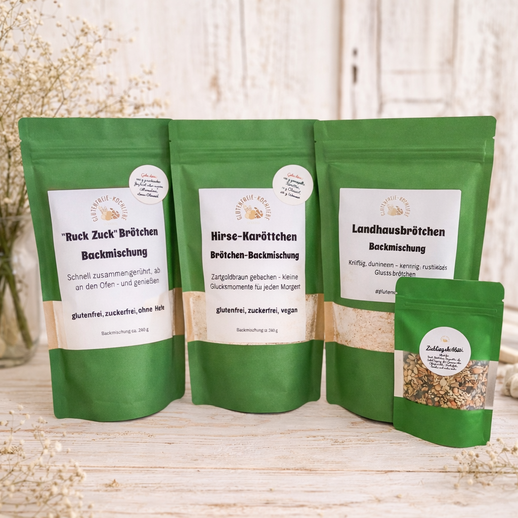 Glutenfreie Backmischung für Brötchen Trio