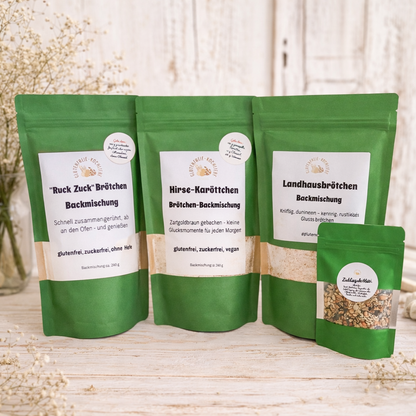 Glutenfreie Backmischung für Brötchen Trio