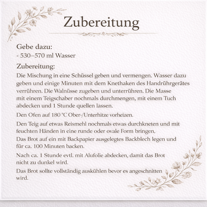 3 x Brot Backmischung  Zwiebel,Walnuss- und “RuckZuck” Brot