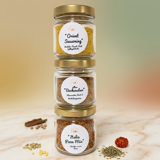 3 er Set kleine Gewürzgläser