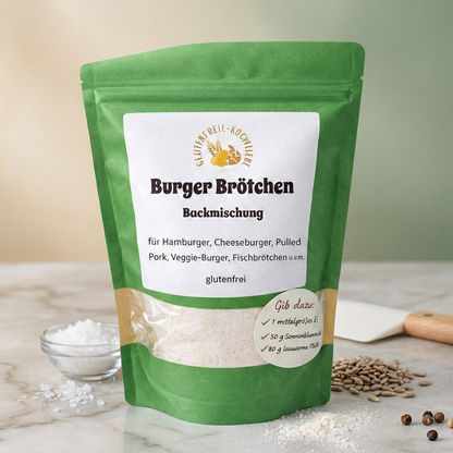 Glutenfreie Backmischung für Burger Brötchen