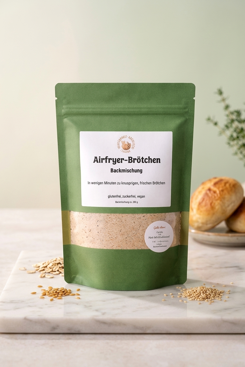 Glutenfreie Backmischung für Brötchen im Airfryer– in 30 Minuten fertig