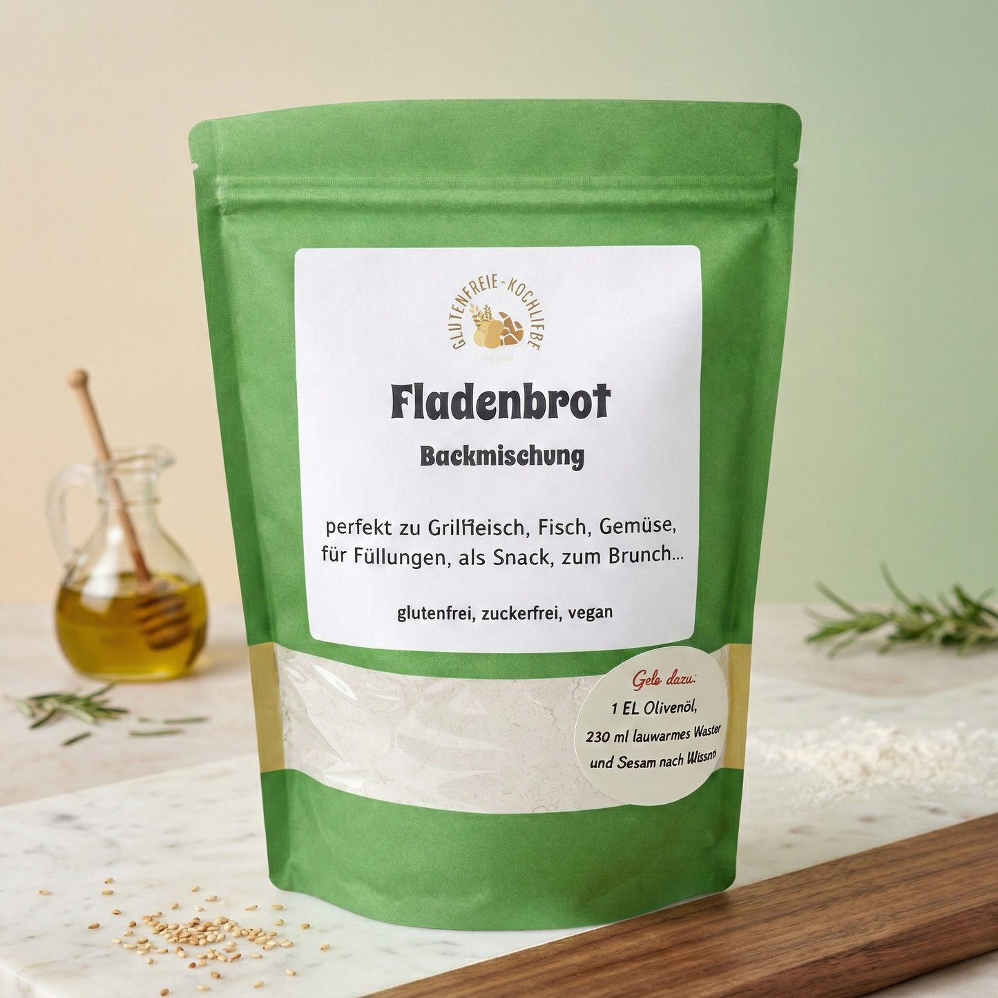 Glutenfreie Backmischung für Fladenbrot