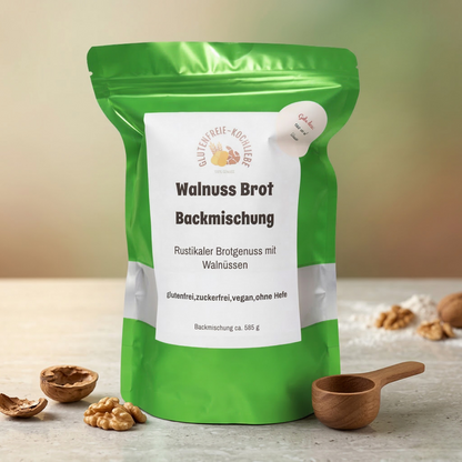 Glutenfreie Backmischung Walnussbrot – Nussiges Brot ohne Gluten