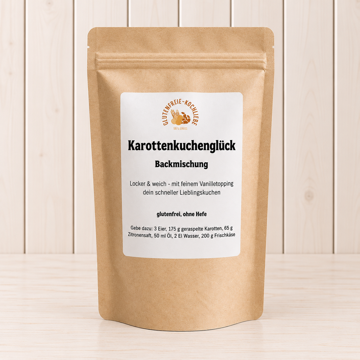 Glutenfreie Backmischung für Karottenkuchen