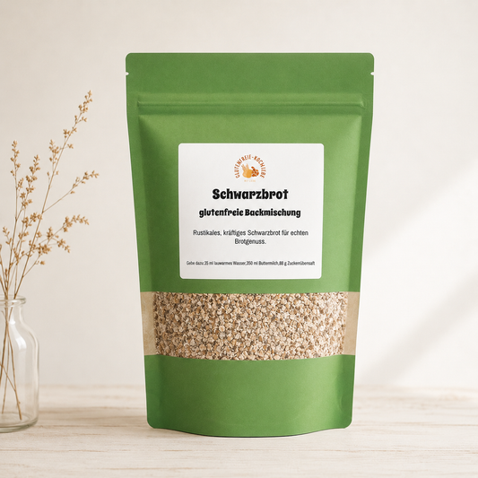 Glutenfreie Backmischung für Schwarzbrot