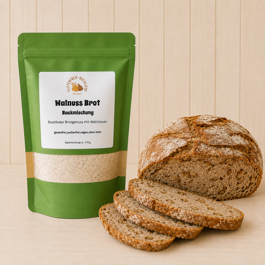 Glutenfreie Backmischung Walnussbrot – Nussiges Brot ohne Gluten
