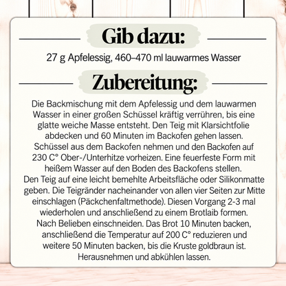 Glutenfreies Brot Probierpaket - 3 Backmischungen -  Landhausbrot, Sonnenbrot & Karottenbrot