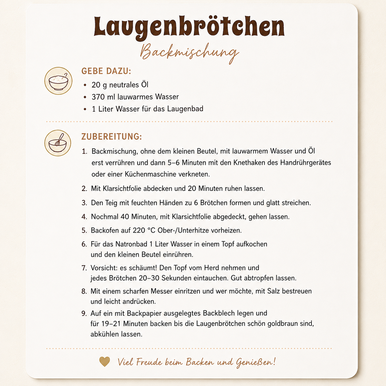 Glutenfreie Brötchen Backmischung - Laugenbrötchen