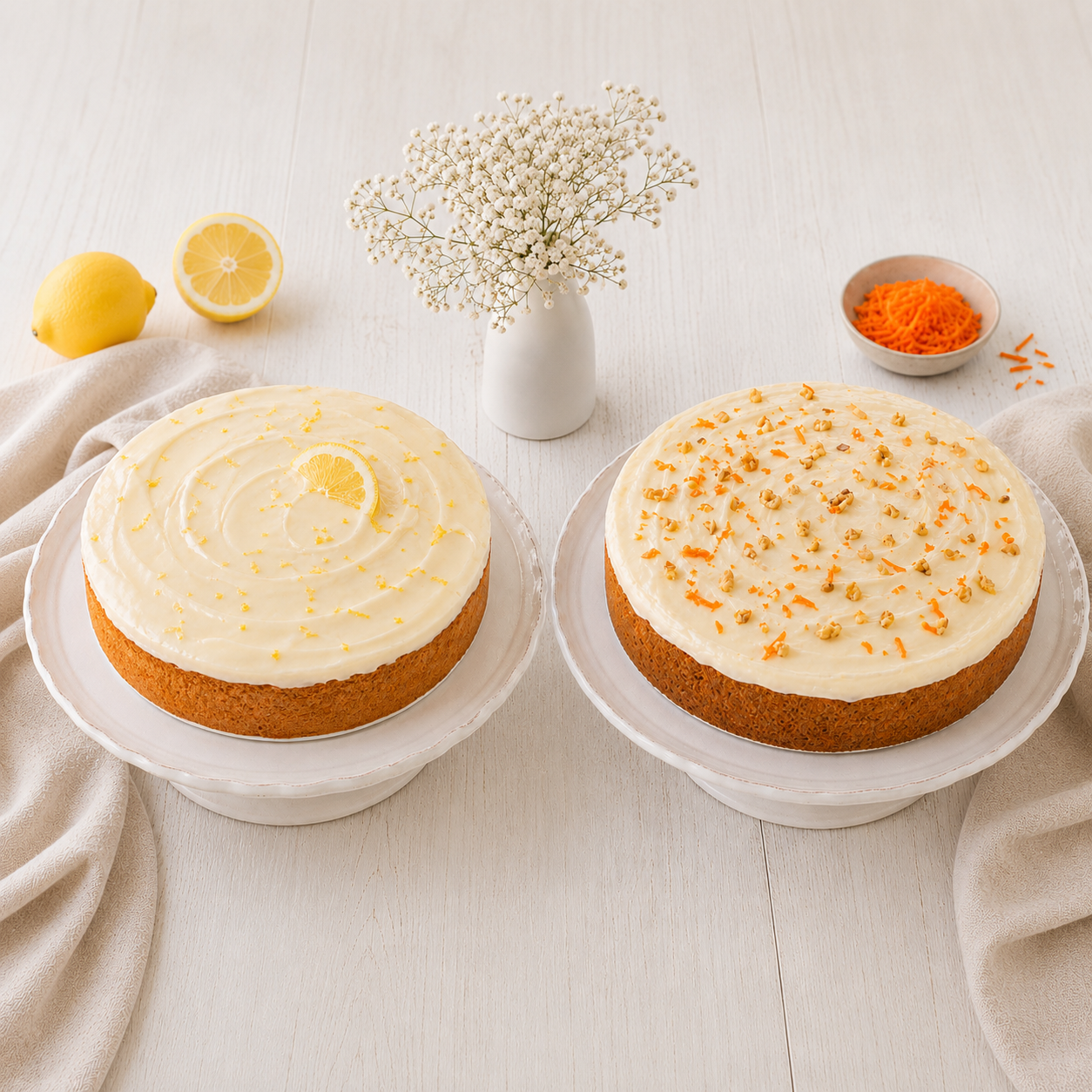 Glutenfreie Kuchen-Backmischung - Zitronenkuchen &  Karottenkuchen