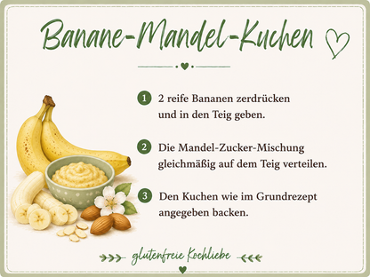 glutenfreie Backmischung  Kuchen - ein Kuchen - 13 verschiedene Kuchen