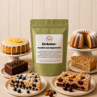 glutenfreie Backmischung  Kuchen - ein Kuchen - 13 verschiedene Kuchen