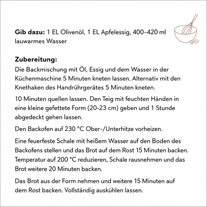 Glutenfreie Backmischung Buchweizenbrot - kräftig, saftig & herrlich unkompliziert