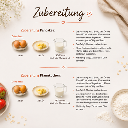 Glutenfreie Pancakes/Pfannkuchen - Backmischung