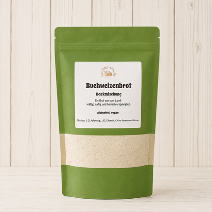 Glutenfreie Backmischung Buchweizenbrot - kräftig, saftig & herrlich unkompliziert