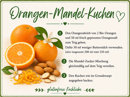 glutenfreie Backmischung  Kuchen - ein Kuchen - 13 verschiedene Kuchen