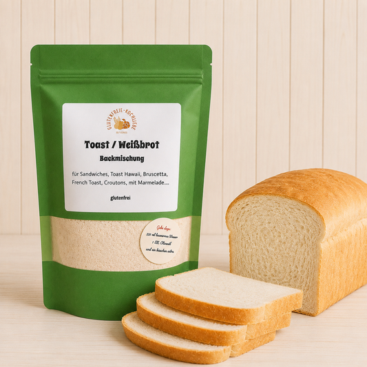 Glutenfreie Backmischung Toastbrot – helles Brot ohne Gluten