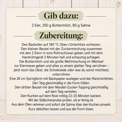 glutenfreie Backmischung  Kuchen - ein Kuchen - 13 verschiedene Kuchen
