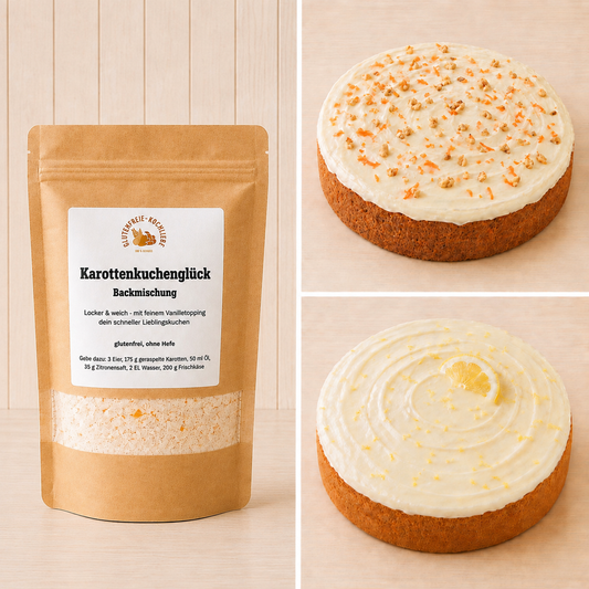 Glutenfreie Kuchen-Backmischung - Zitronenkuchen &  Karottenkuchen