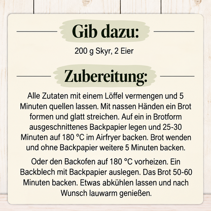 Glutenfreies Brot Probierpaket – 3 Backmischungen - Zwiebelbrot, Walnussbrot, RuckZuck Brot