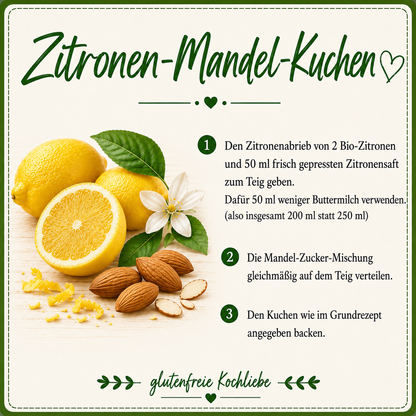 glutenfreie Backmischung  Kuchen - ein Kuchen - 13 verschiedene Kuchen