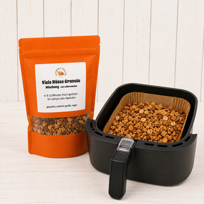 Glutenfreie Backmischung für Granola im Airfryer oder Backofen
