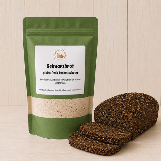 Glutenfreie Backmischung Schwarzbrot – kräftiges Brot ohne Gluten