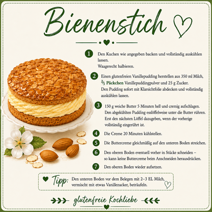 glutenfreie Backmischung  Kuchen - ein Kuchen - 13 verschiedene Kuchen