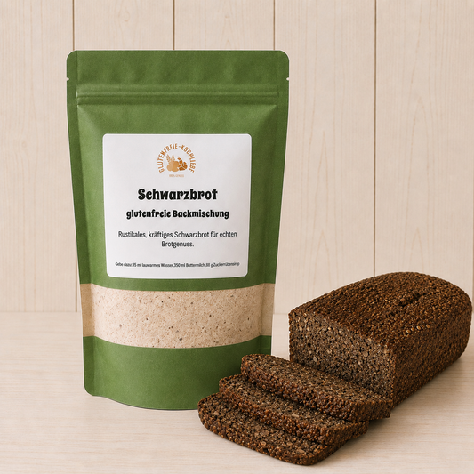 Glutenfreie Backmischung Schwarzbrot – kräftiges Brot ohne Gluten