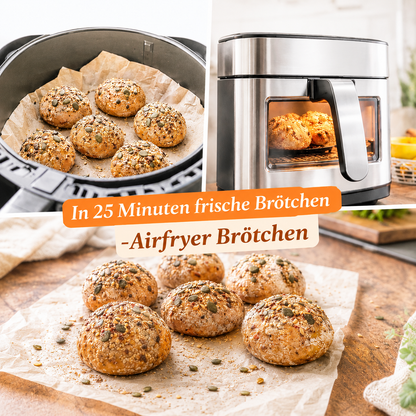 Glutenfreie Airfryer RuckZuck  Brötchen Backmischung – in 30 Minuten fertig