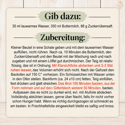 Glutenfreie Backmischung Schwarzbrot – kräftiges Brot ohne Gluten
