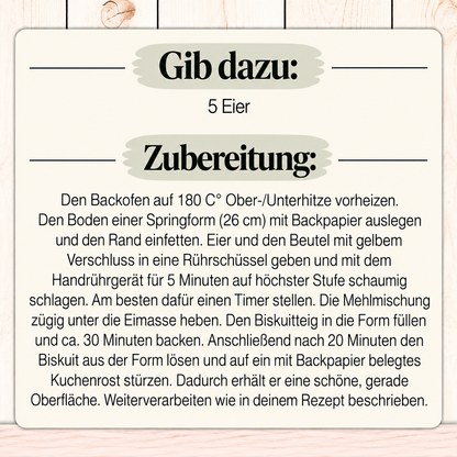 Glutenfreie Backmischung für Biskuitteig