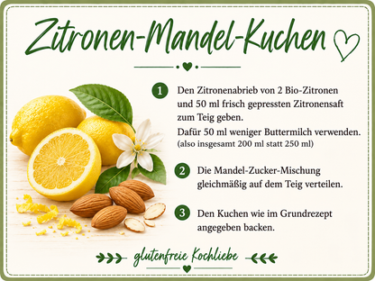 glutenfreie Backmischung  Kuchen - ein Kuchen - 13 verschiedene Kuchen