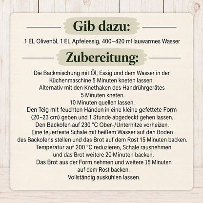 Glutenfreie Backmischung Buchweizenbrot - kräftig, saftig & herrlich unkompliziert