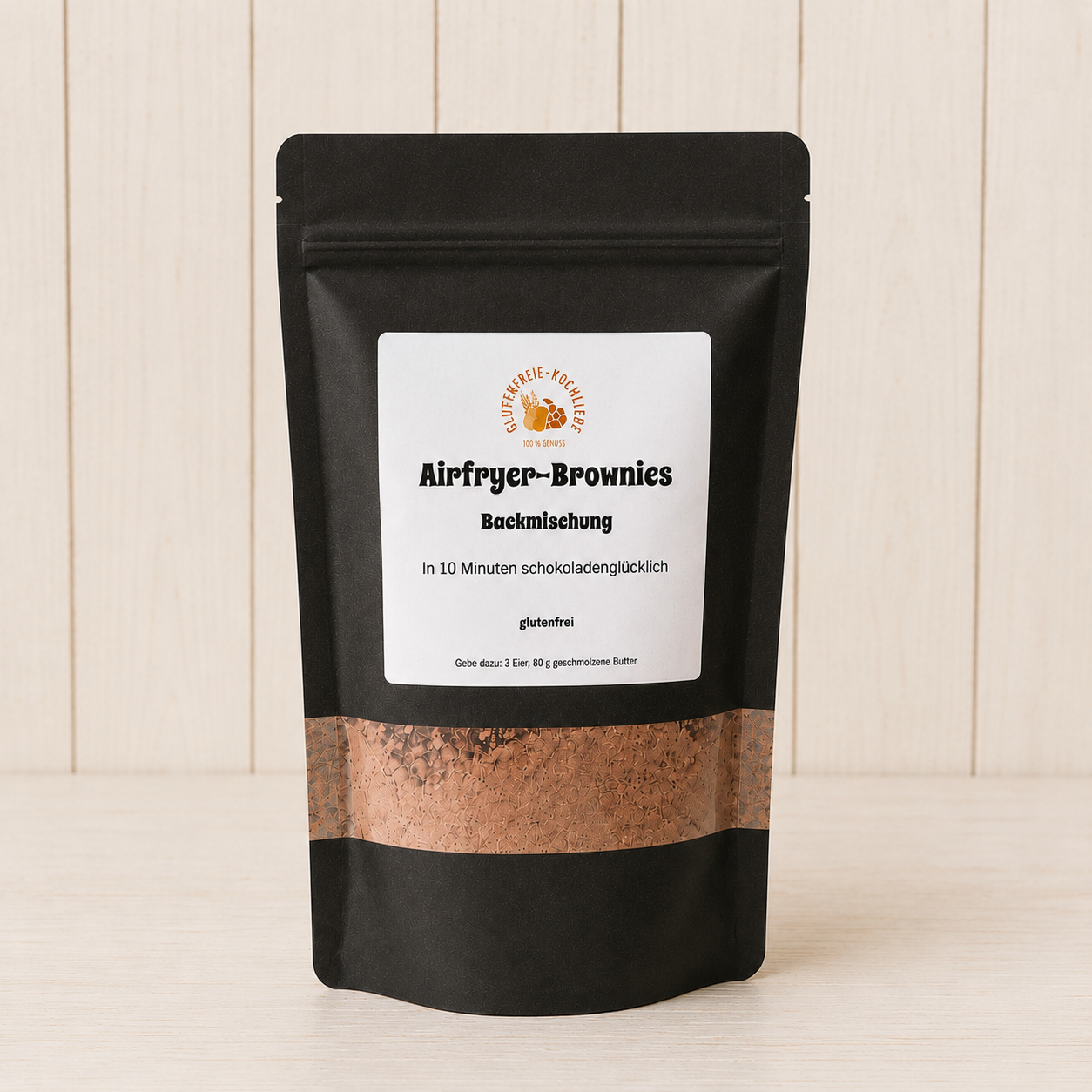 Glutenfreie Backmischung für Brownies im Airfryer oder Backofen