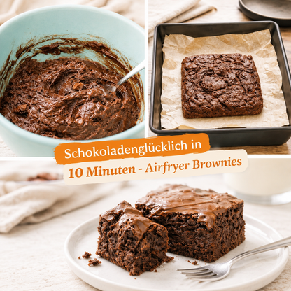 Glutenfreie Backmischung für Brownies im Airfryer